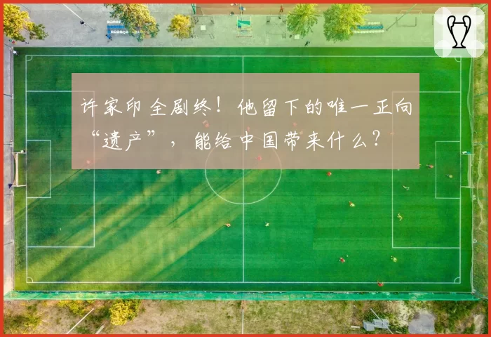 许家印全剧终！他留下的唯一正向“遗产”，能给中国带来什么？